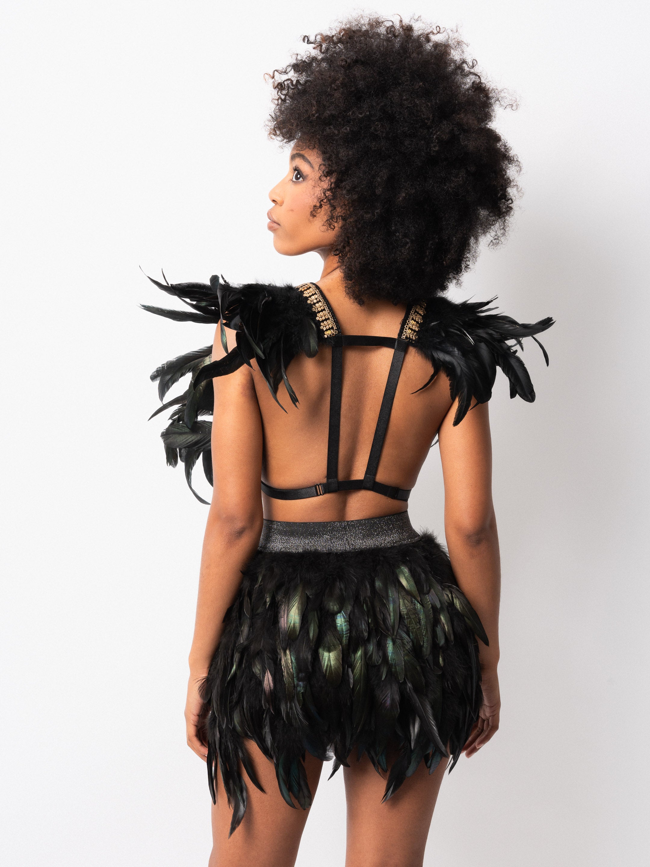 Black Feather Skirt