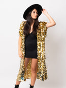 Gold Maxi Sequin Kimono