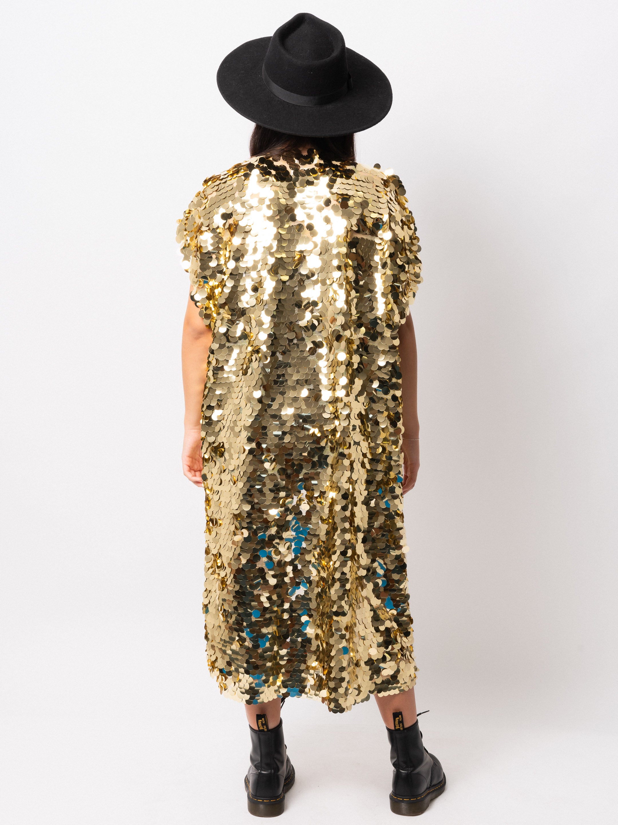 Gold Maxi Sequin Kimono