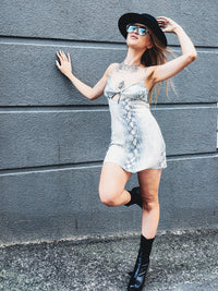 Snake Tie Mini Dress