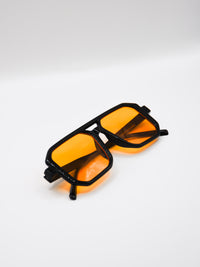Orange Square Frame Sunglasses