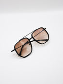 Brown Metal Frame Sunglasses