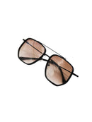 Brown Metal Frame Sunglasses
