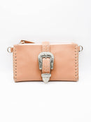 Blush Wildling Leather Clutch