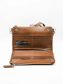 Brown Wildling Leather Clutch