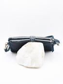 Blue Wildling Leather Clutch