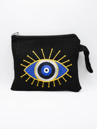 Black Embroided Pouch