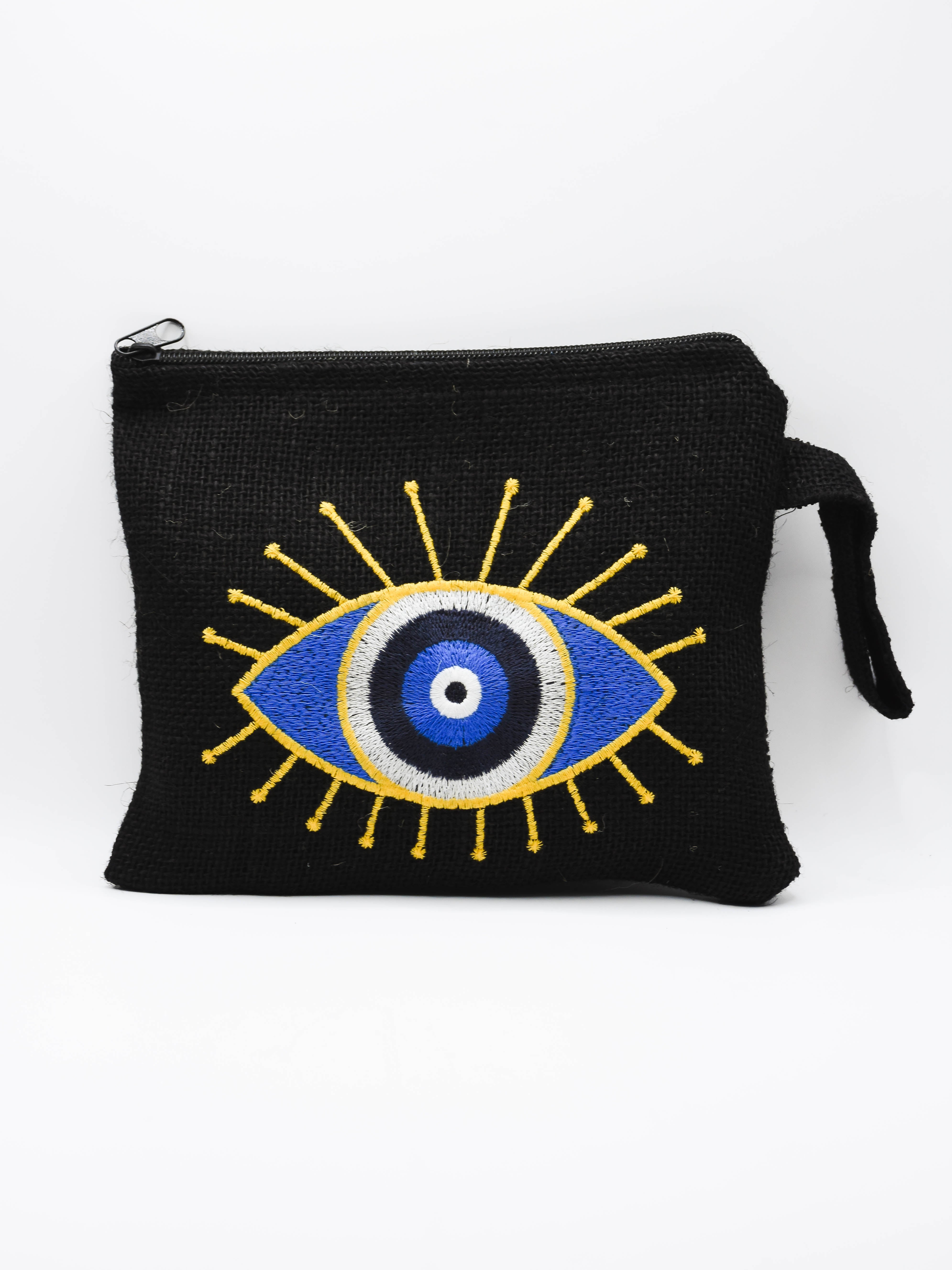 Black Embroided Pouch