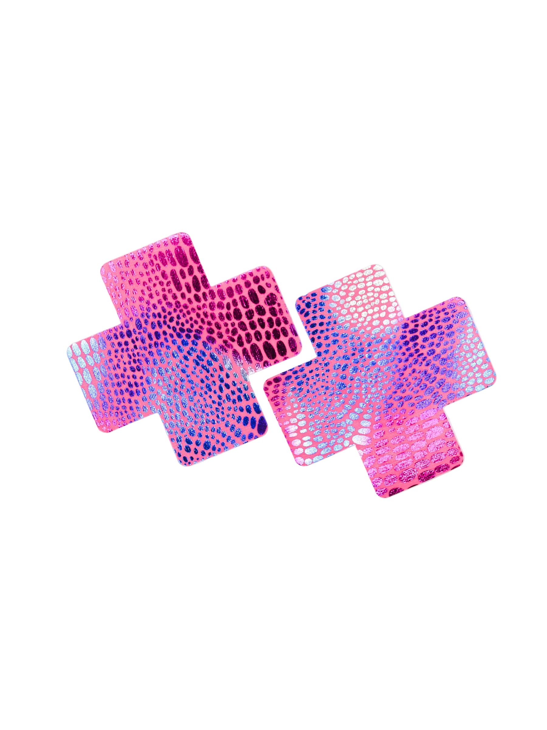 Pink Satin Cross Pasties