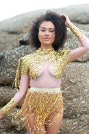 Gold Liquid Bodysuit