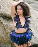 Feather Skirt Blue
