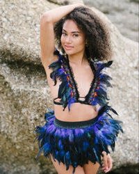Feather Skirt Blue