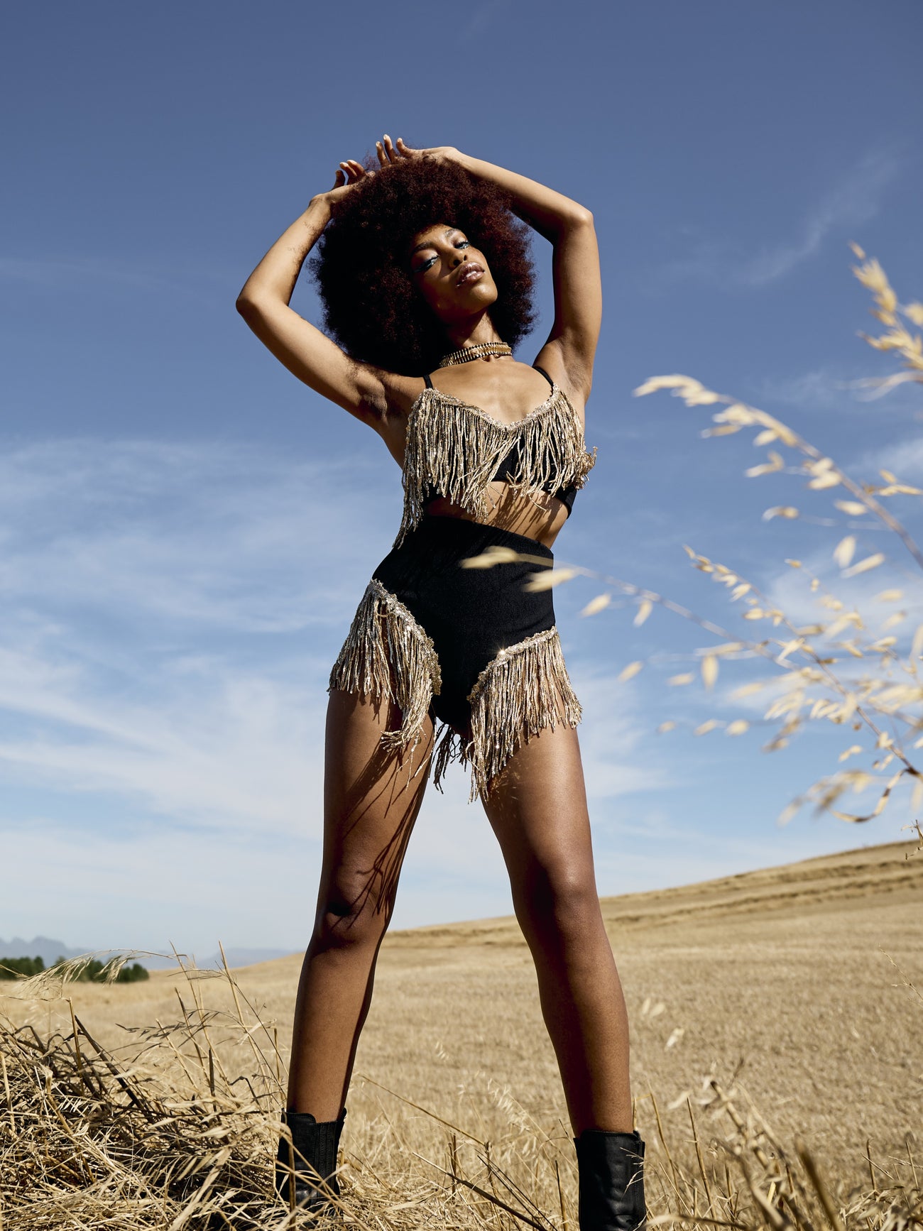 Black/Gold Go-Go Bra