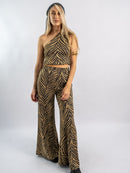 Bronze Tiger Flare Pants