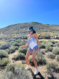 Multi White Shimmy Bodysuit