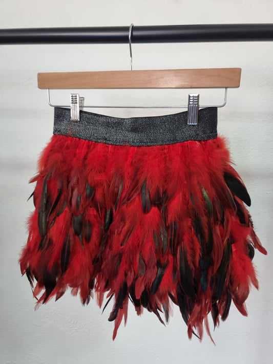 Red Feather Skirt