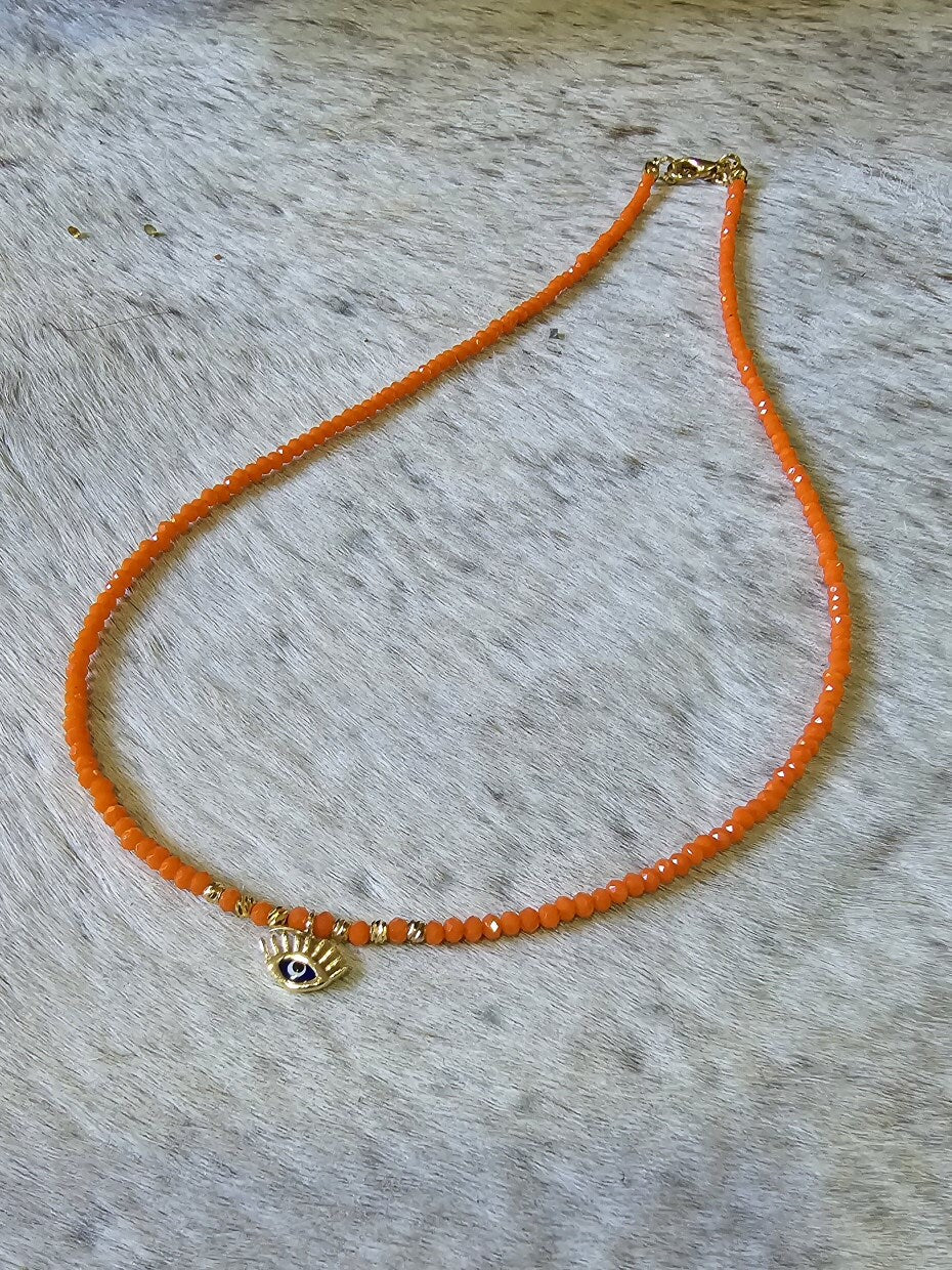 Orange Eye Choker