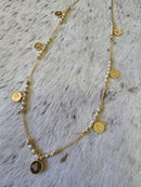 White Coin Choker