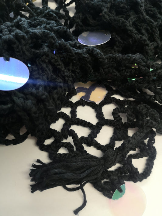Black Crochet Bikini Cover Up