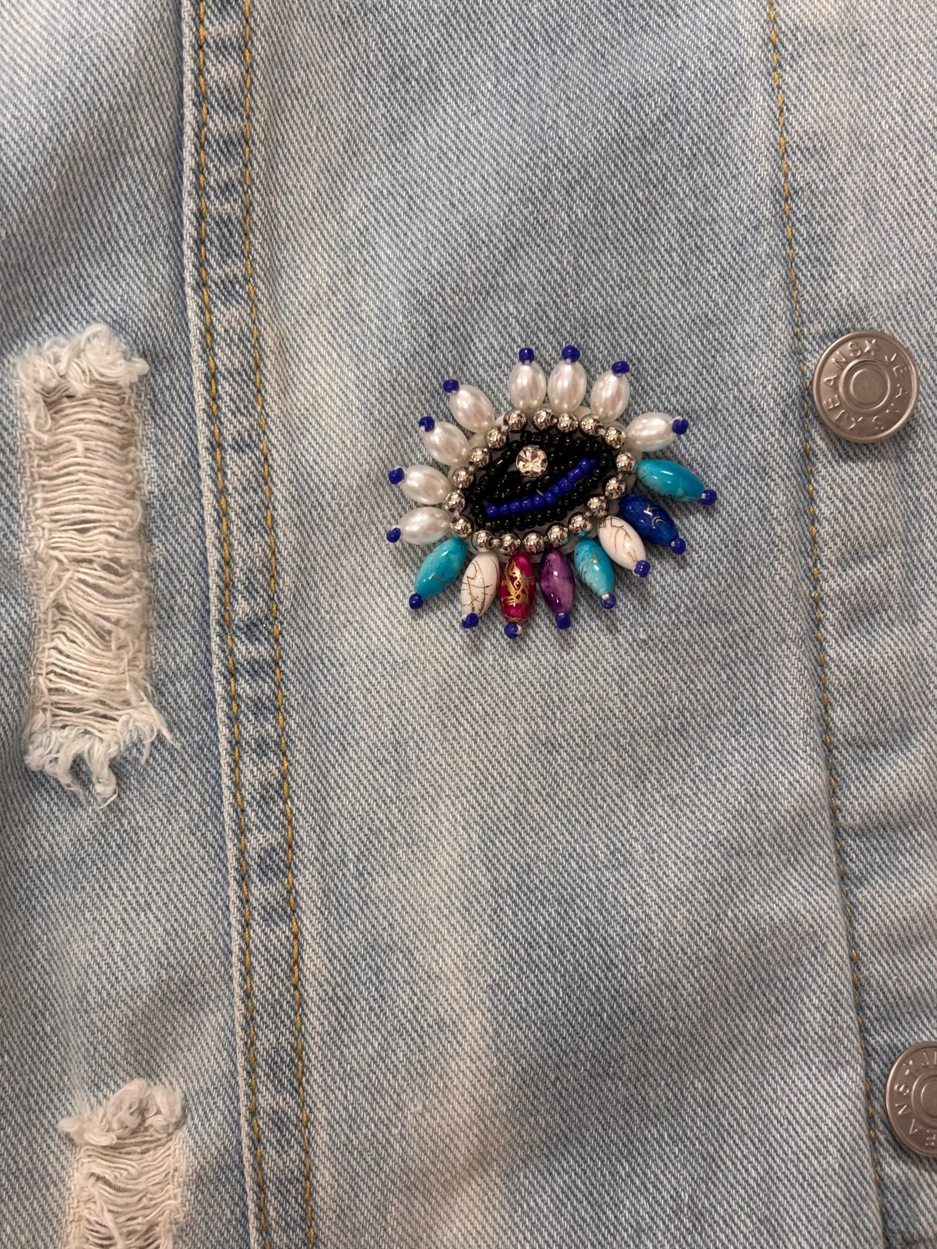 Lumen Beaded Denim Jacket