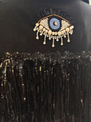 Black Evil Eye Cotton Jacket