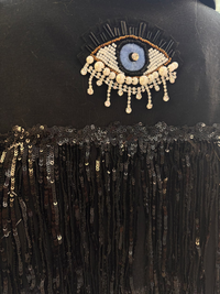 Black Evil Eye Cotton Jacket