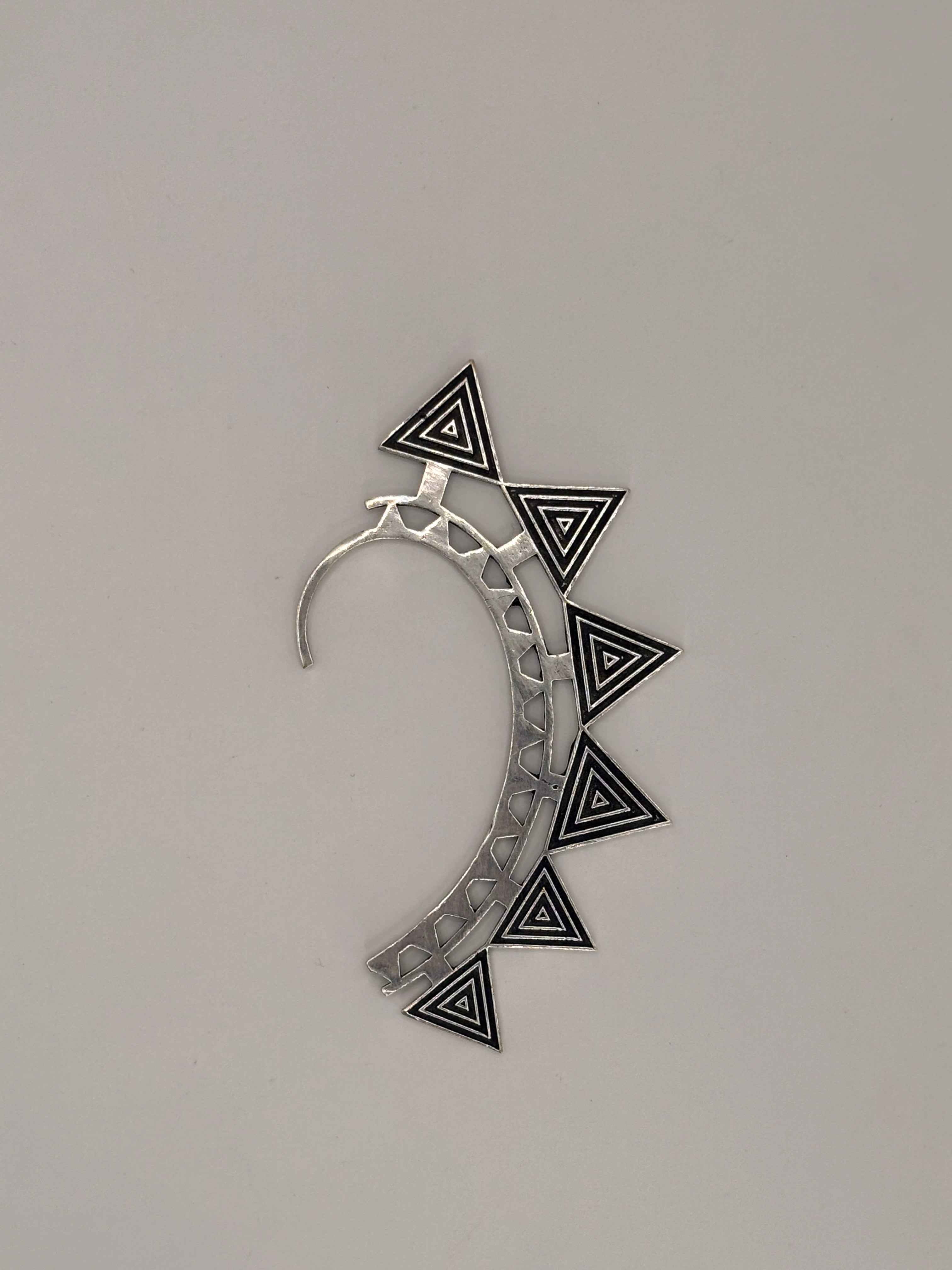 Silver Triangle Ear Cuff