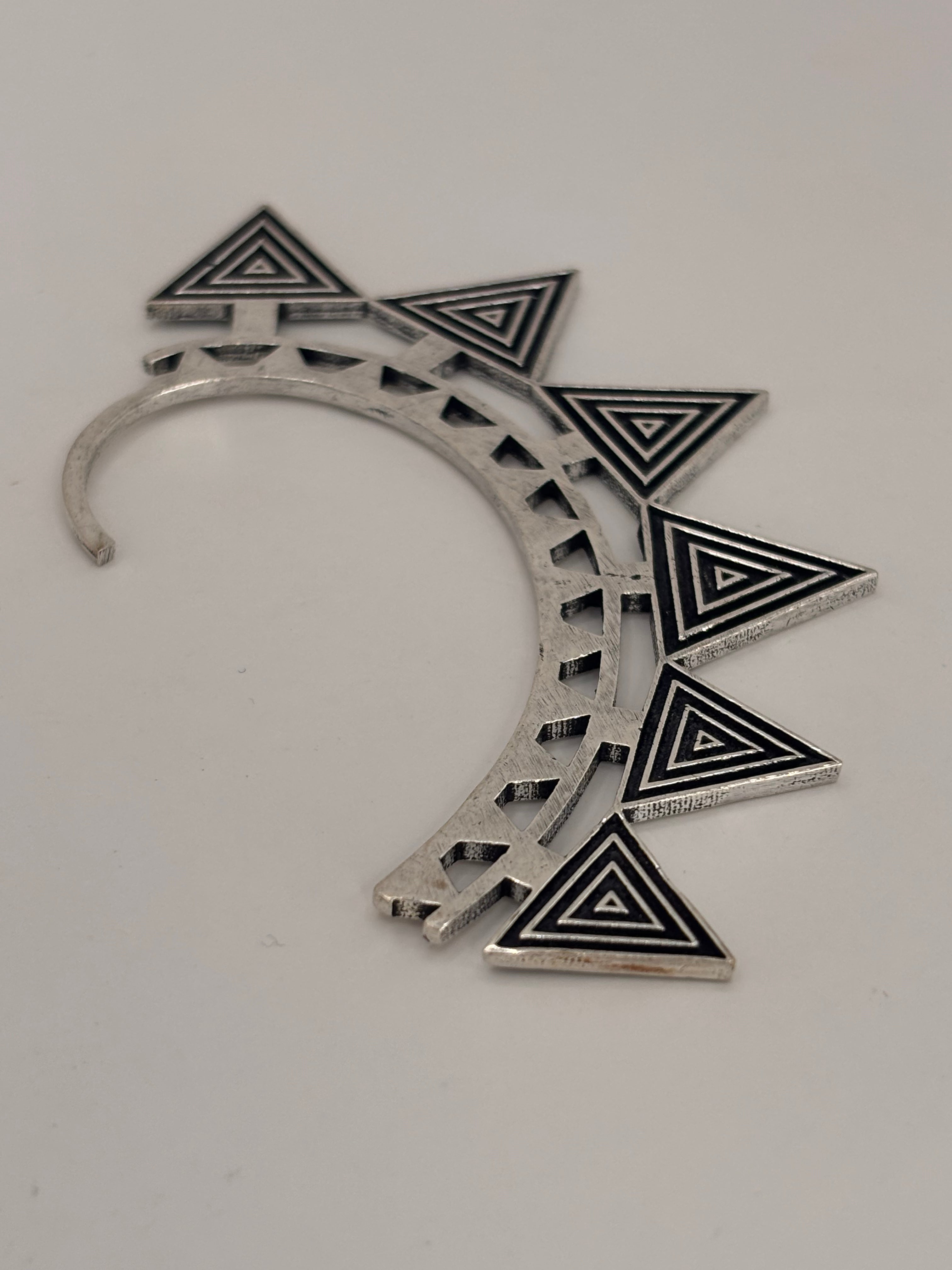 Silver Triangle Ear Cuff