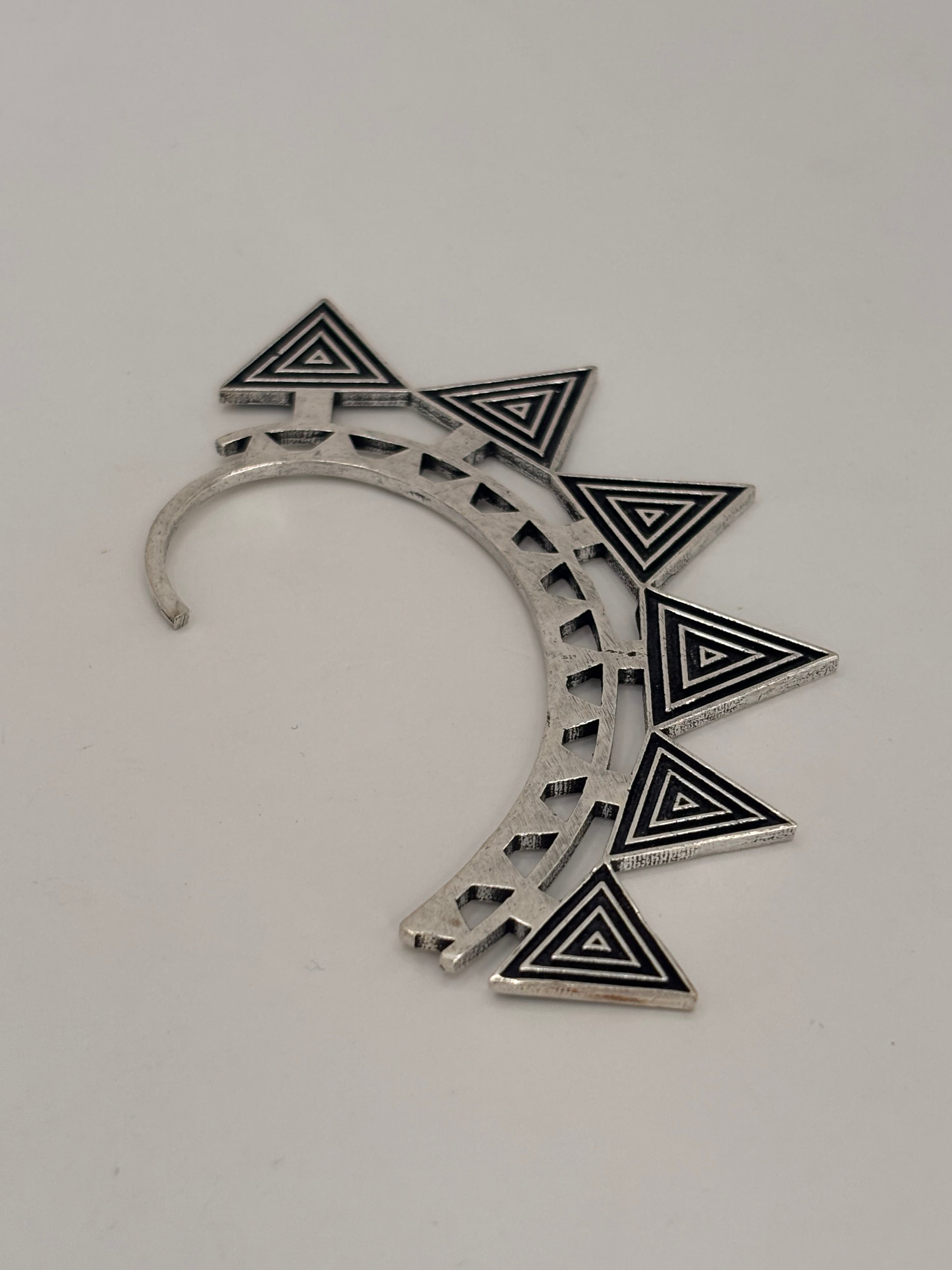 Silver Triangle Ear Cuff
