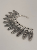 Silver Feather Ear Cuff