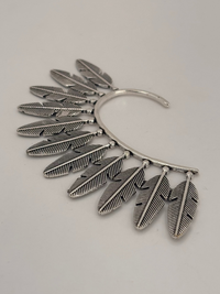 Silver Feather Ear Cuff