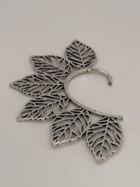 Silver Leaf Ear Cuff