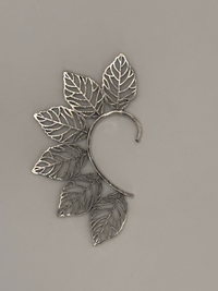 Silver Leaf Ear Cuff