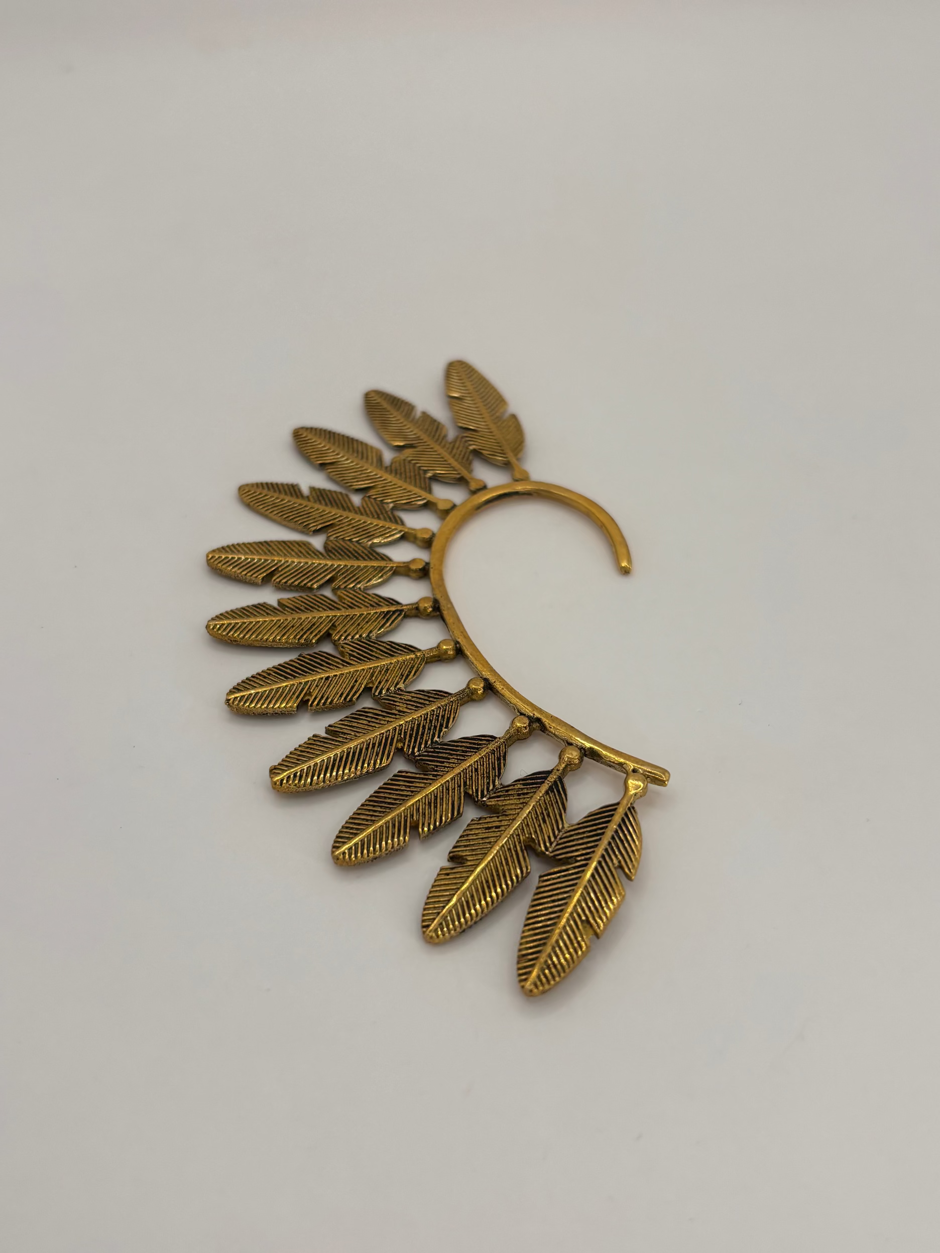 Gold Feather Ear Cuff