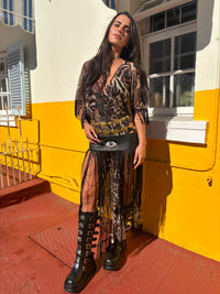 Black  eye Tassel Belt