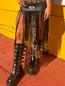 Black  eye Tassel Belt
