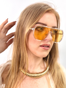 Orange retro raver sunglasses