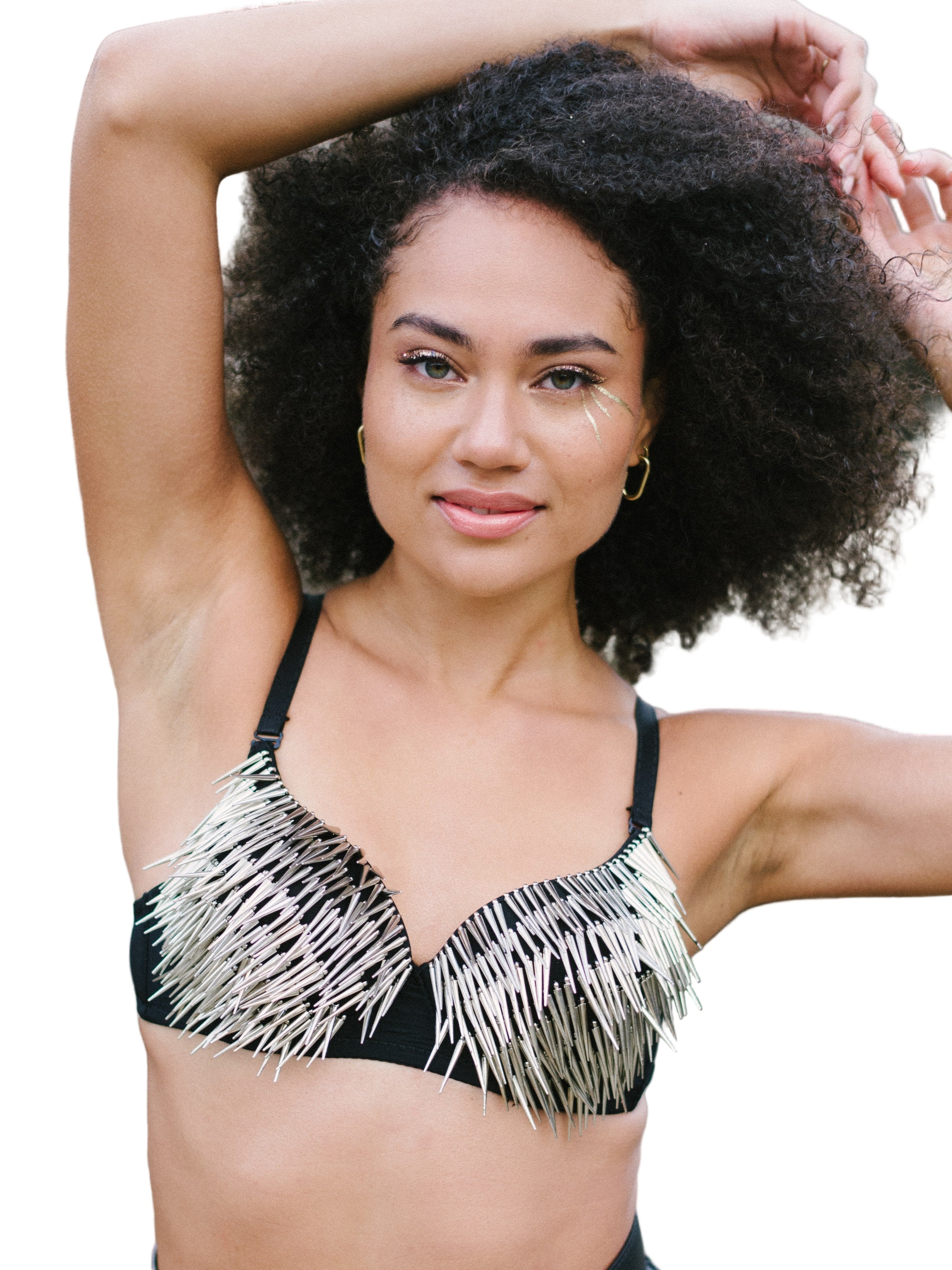 Spikey Bra Silver