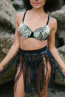 Leather Fringe Skirt