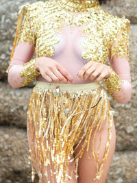 Gold Liquid Bodysuit