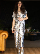 Silver Maxi Sequin Kimono