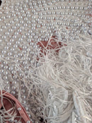 White Pearl Tassel Bodysuit