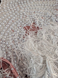 White Pearl Tassel Bodysuit