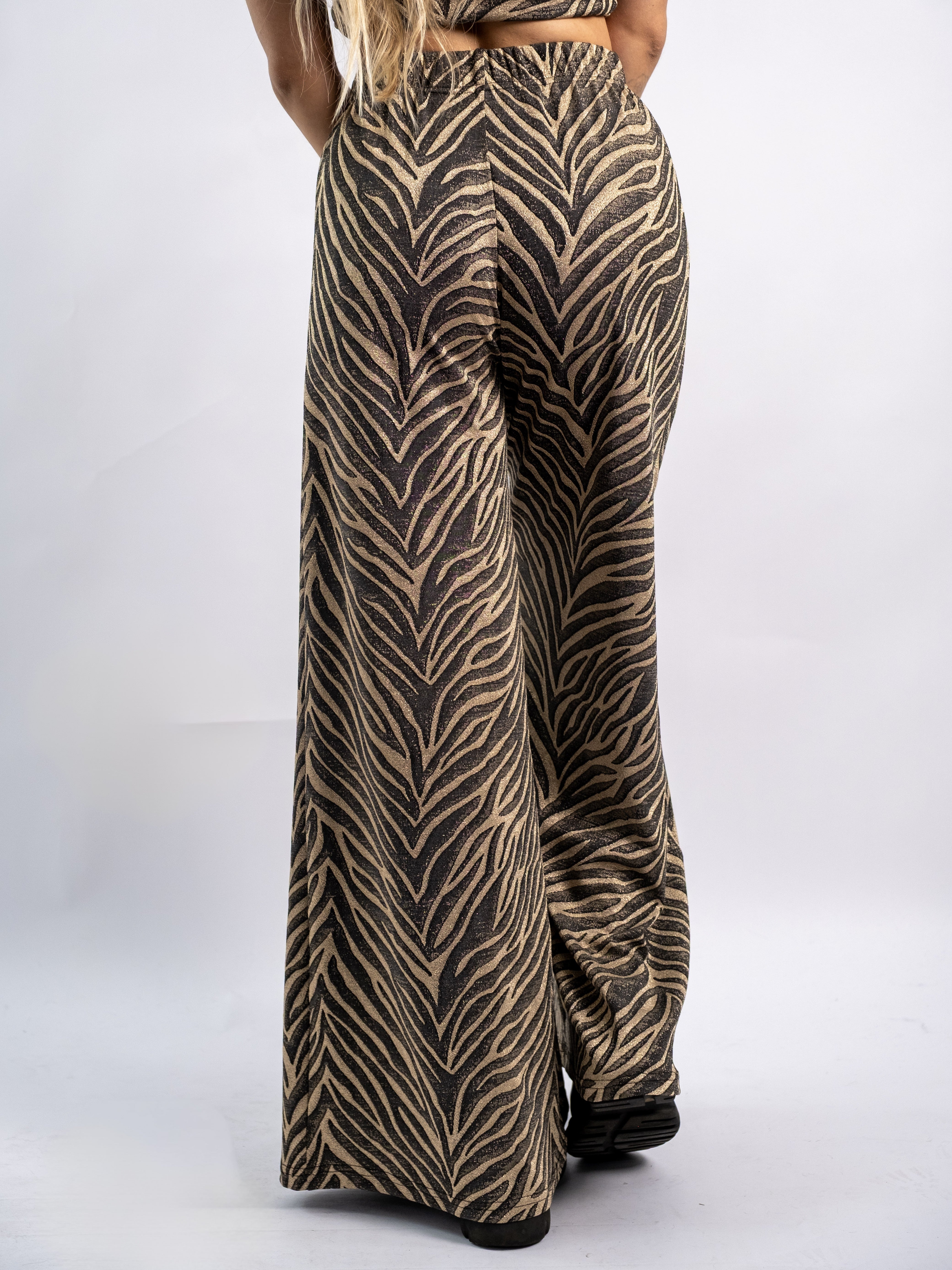 Bronze Tiger Flare Pants