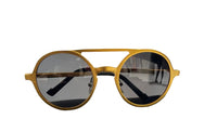 Gold Round Frame Black Lenses