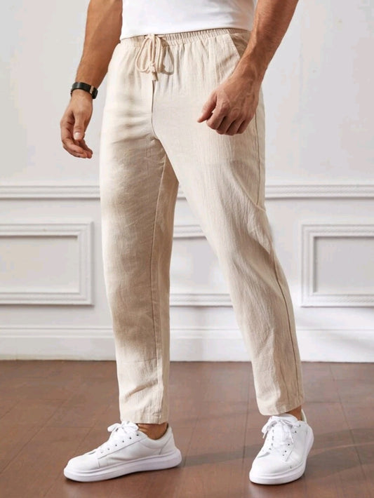Cream Cotton Pants