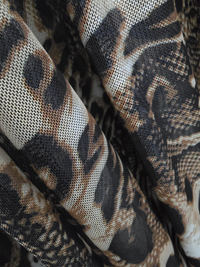 Leopard Mesh Long Sleeve Top