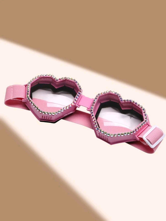 Pink Heart Bling Goggles