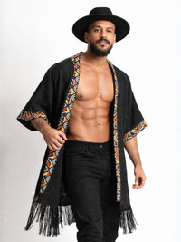 Black Cotton Kimono