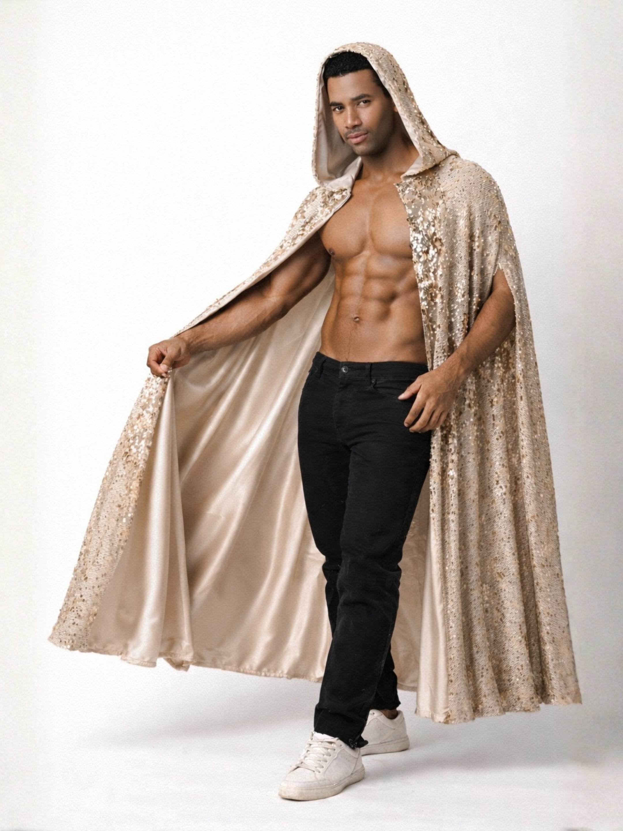 Golden Sequin Cape